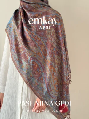 Pashmina 10 -Gray Purple-PSH