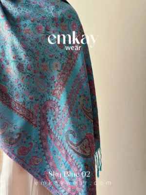 Pashmina 1.8 - Sky Blue 02-PSH