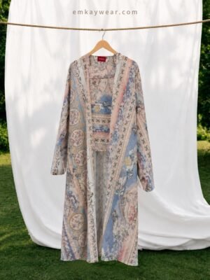 Sky in Paradise Kimono Abaya with Hijab-SIP