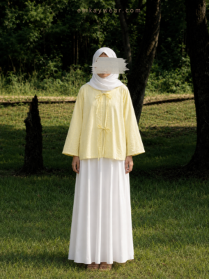 Pastel Dream - Butter Yellow Chikankari Bow-Tie Top-YCB